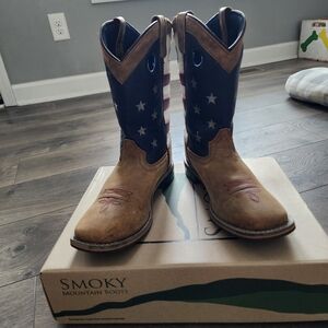 Youth Smoky Mountain American Flag Cowboy Boots